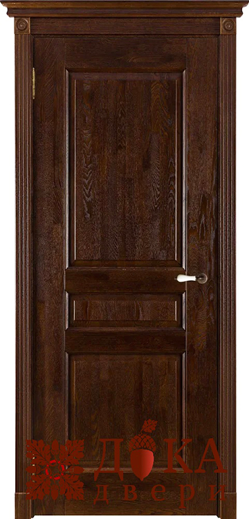 Дверь из срощенного массива дуба, Классика-3 ПДГ, Античный Орех